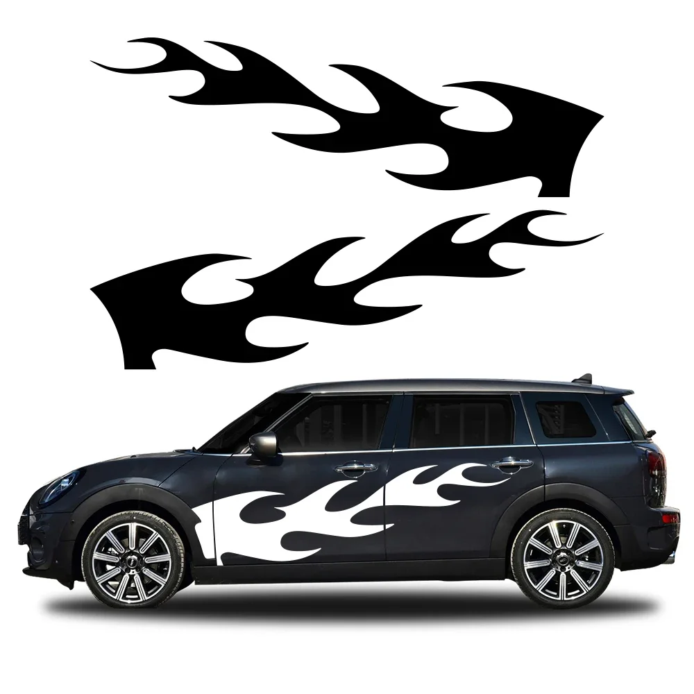 

2Pcs Fashion Car Stickers Flames Flaming Auto Body Stickers Decals Waterproof For MINI Cooper S One JCW F56 F55 F60 R56 R60 F54