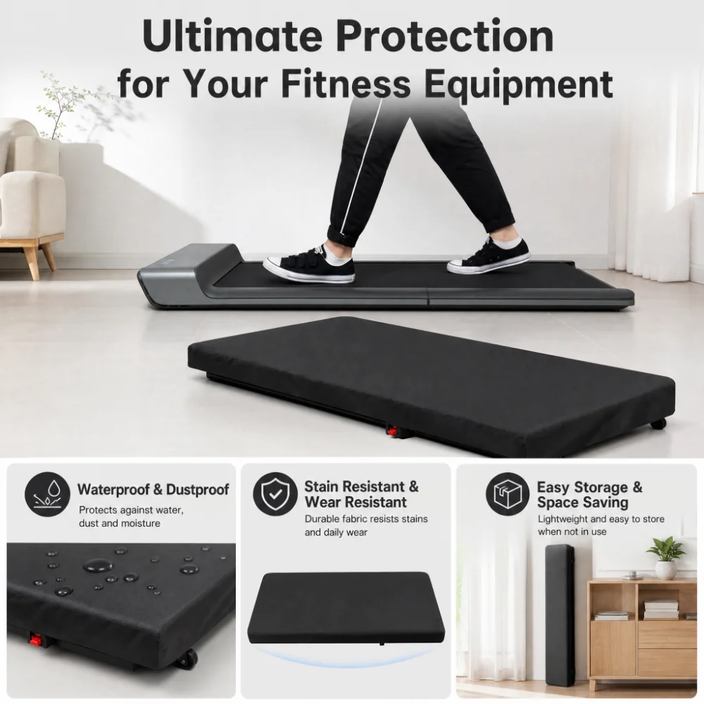 Under Desk Treadmill Cover Dustproof Walking Mat Cover Waterproof Protective Cover for Under Desk Walking Treadmill Office