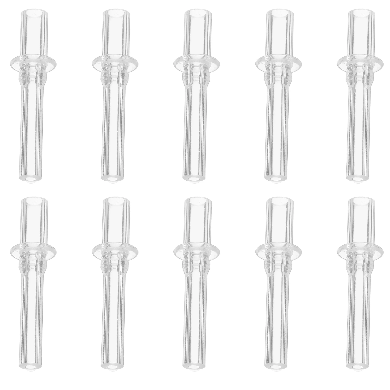 

10pcs Silicone Nozzle Drinking Cup Straight Tube Long Replacement Clear Reusable Straws Detachable Tips Straw