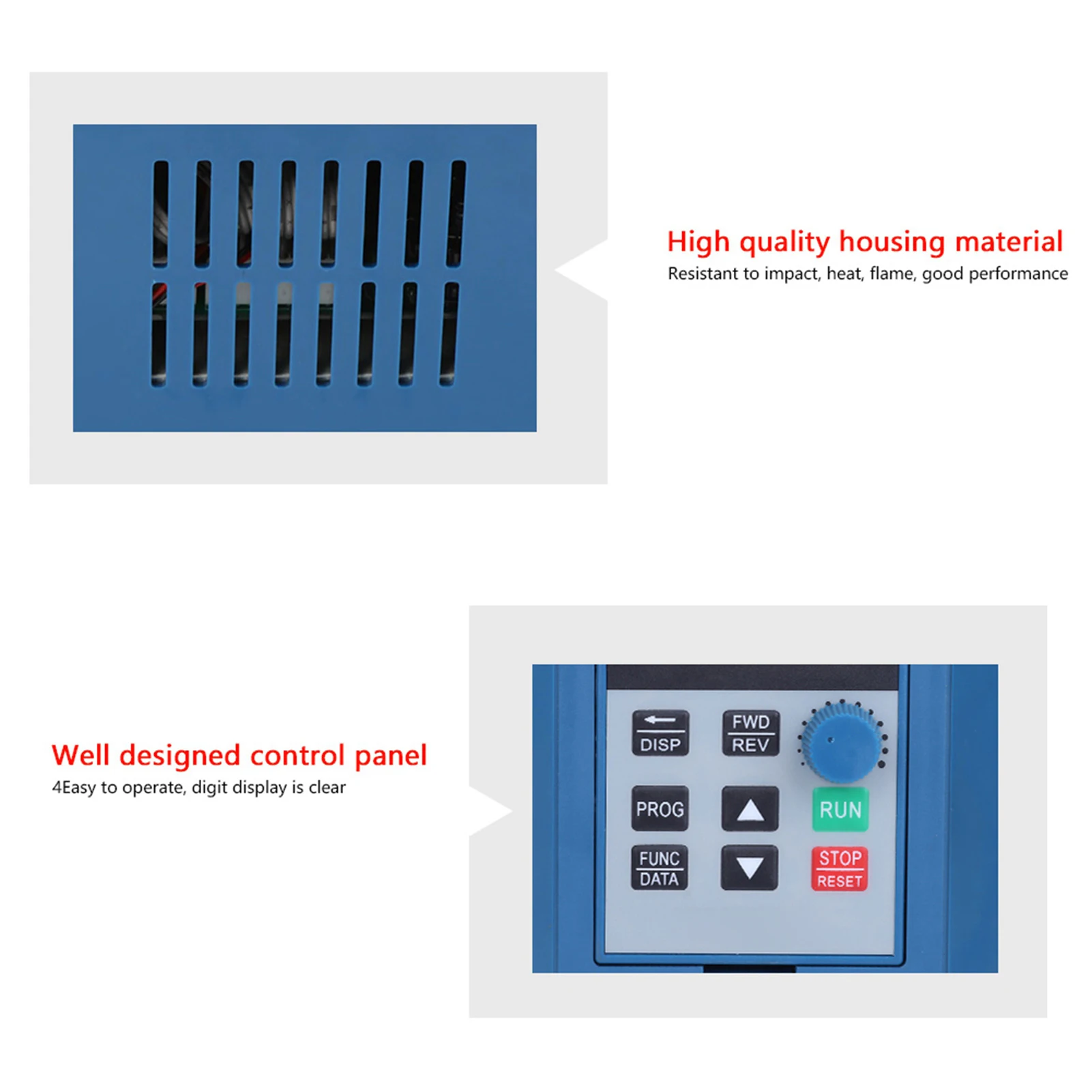 Adjustable Frequency Drive 380VAC Variable Frequency Drive Speed Controller for 3-phase 4kW AC Motor Inverter Motor Drive