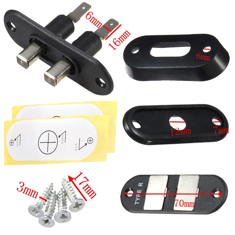 

Universal Sliding Door Lock Switch Kit for RV Car Truck Van - Alarm & Central Locking Systems Compatible with Various Models