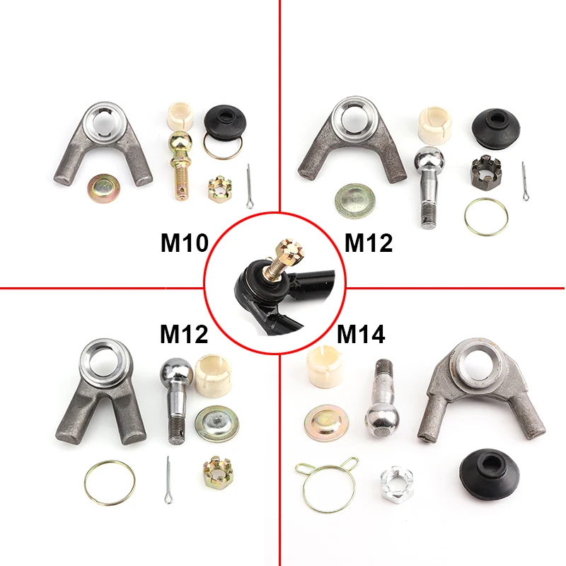 M10 M12 M14 Swing Arm Ball Joint Kit For Chinese Made 110cc 125cc 150cc 200c 250cc ATV Go Kart UTV Buggy Electric Quad Bike Part