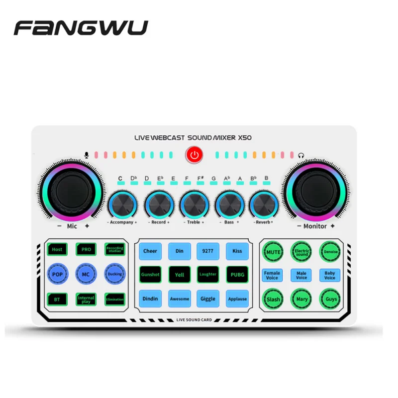 

Профессиональный аудиоинтерфейс для студийной записи, микшеры для музыки с звуковой картой X50 для мобильных устройств и ПК