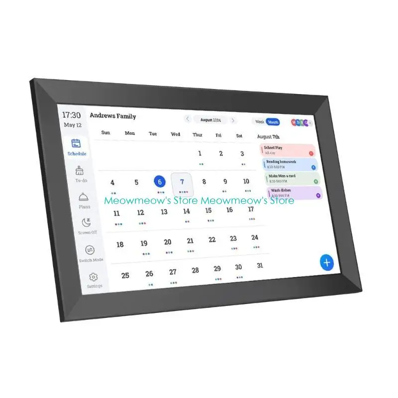 W91A 15.6inch Interactives Photo Frame Mobile App Integration Daily Agendas Viewer Black