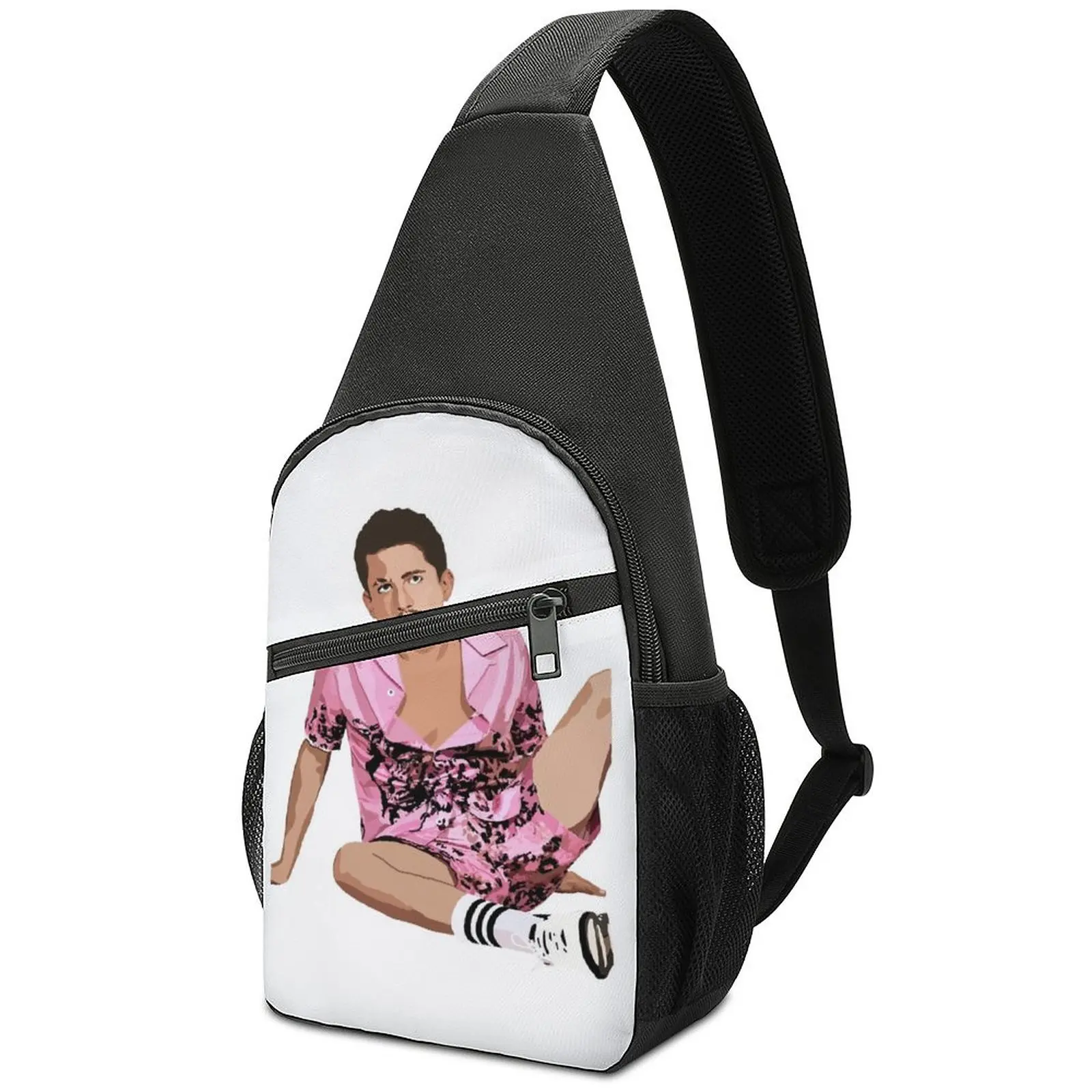 

Charlie Puth Girlfriend Shoulder Bags Singer Pink Wild Man Funny Sculpt Chest Bag Camping Sling Bag Phone Custom Crossbody Bags