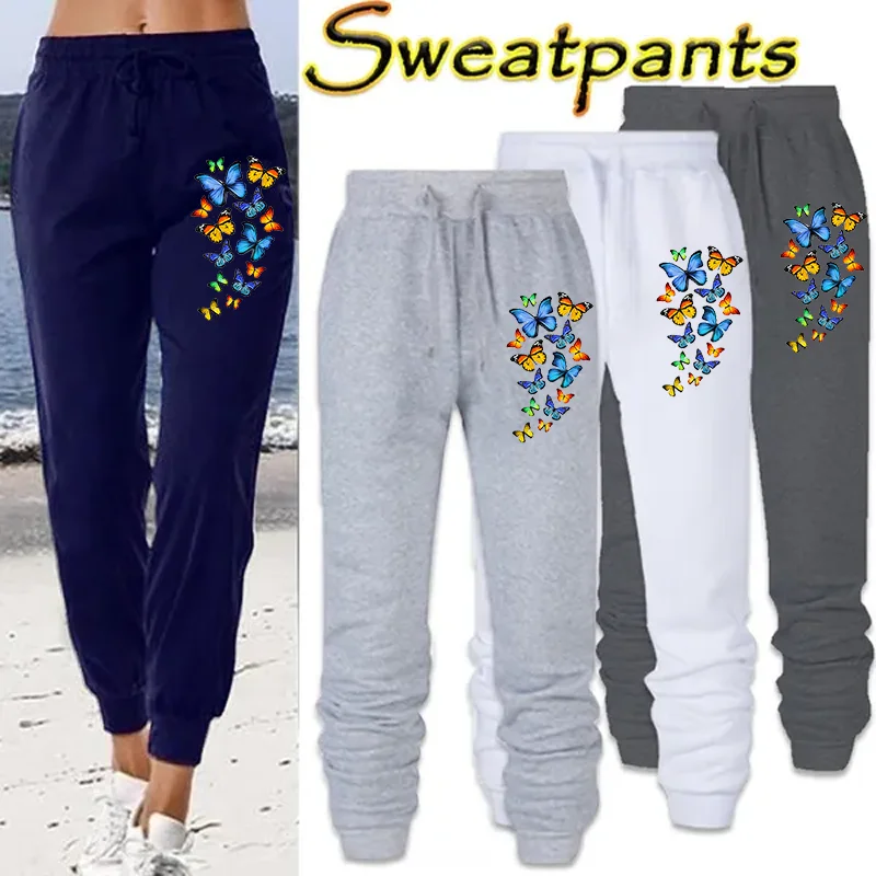 

Women's Flying Butterfly Casual Sports Pants high quality Fitness Casual Running Pants