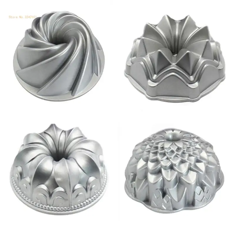 

Cast Aluminum Fluted Tube Pan Non-stick Coating For Easy Release Gift for Baking Non Shaped Tube Pan For Kitchen Dropship