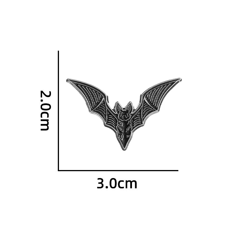 GDHY 1PC Bat Halloween Enamel Pins Punk Animal Bat Vampire Brooches Lapel Badge Dark Night Bijoux Jewelry for Kids Friends