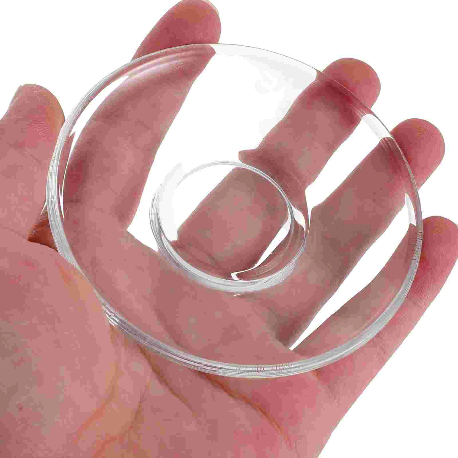 Elegant Clear Glass Plates Set of 4 Round Glass Saucers for Coffee Snacks and Decorative Use Durable and Stylish Design