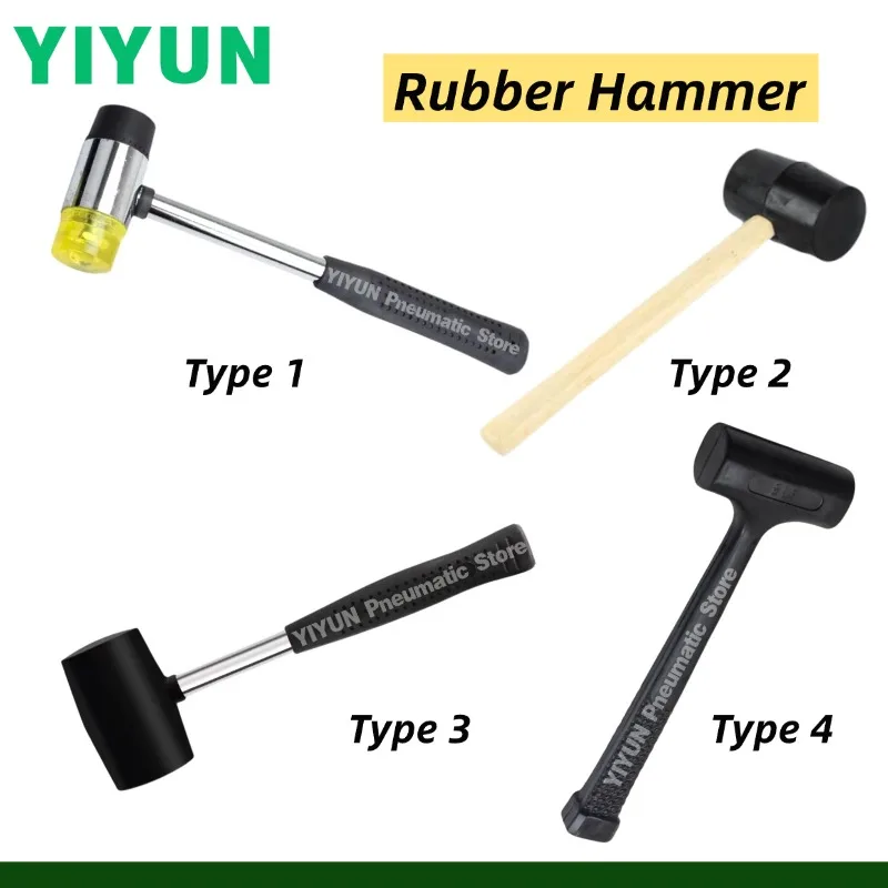 Rubber Mallet Non-Slip Handle Tile Flooring Installation Multifunctional Rubber Hammer Home Decoration Woodworking DIY Hand Tool
