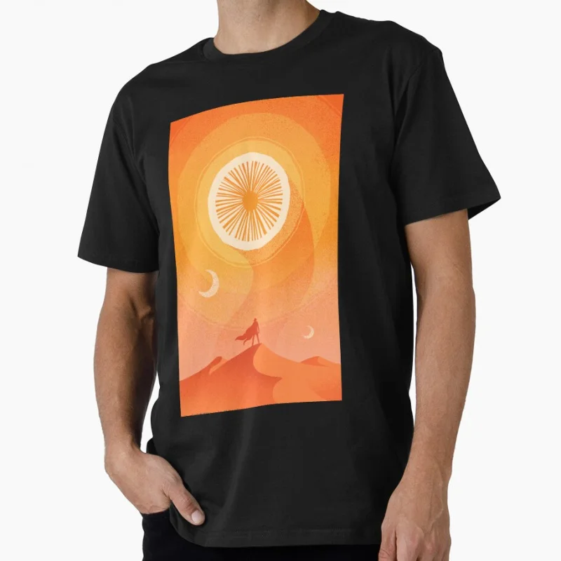 

Sun of Arrakis Shai Hulud Sandworm Dune Vintage Sci fi Gift T shirt for man Large size Tops Retro movie Graphic Print Clothes