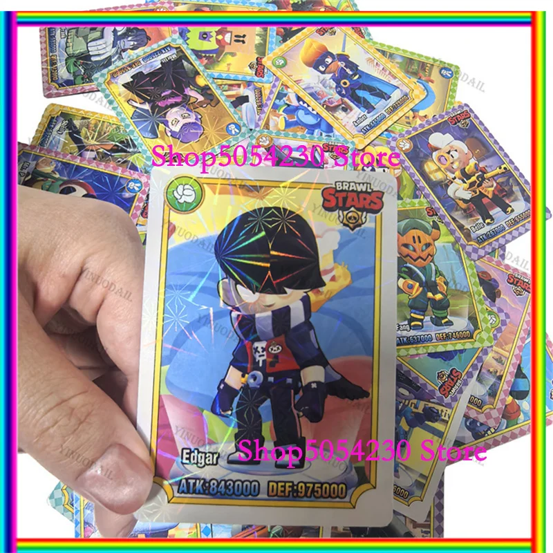 Colección de figuras de anime de Spike Crow, tarjetas coleccionables aleatorias de Brawl Stars, decoración de fiesta, tarjetas de cartón, tarjetas coleccionables raras, regalo