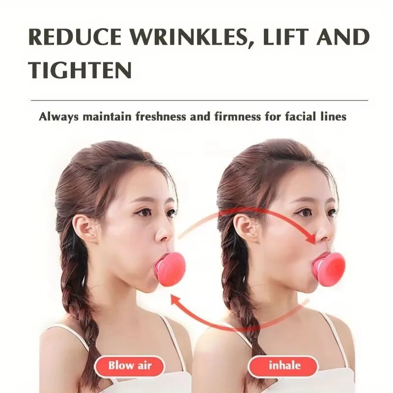 Face Mouth Exerciser Thin Face Trainer Tool Double Chin Breathing Device, Lift V Face Skin Tightening Face Breathing Exerciser