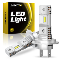 AUXITO 2Pcs Fanless H7 LED Car Headlight Bulb for Ford Focus MK3 MK2 BMW Audi A3 8P Peugeot 307 H7 LED Mini Size Auto Lamp 12V