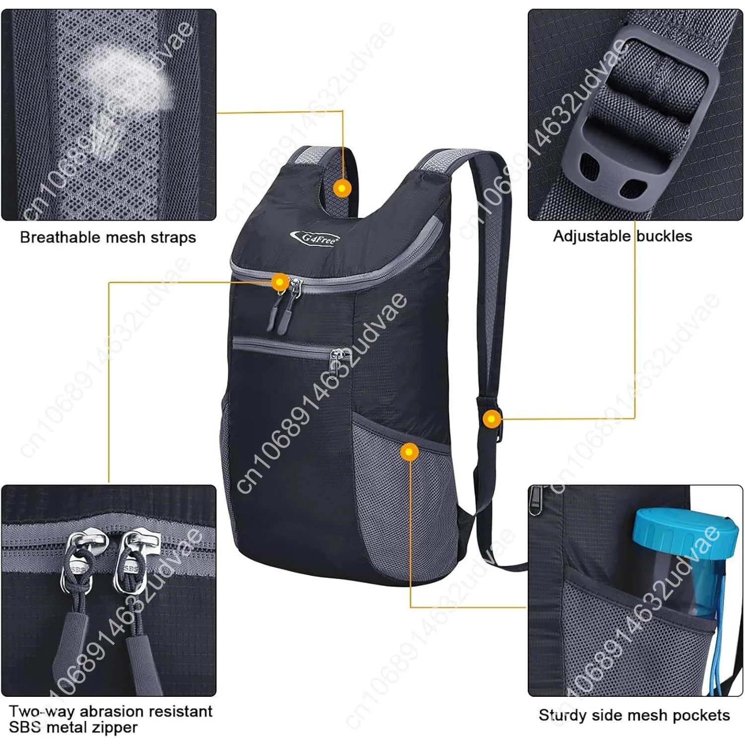 G4Free Lightweight Packable Hiking Backpack for Men Women Small Hiking Daypacks Foldable Shoulder Pack Casual Outdoor Bag 11L