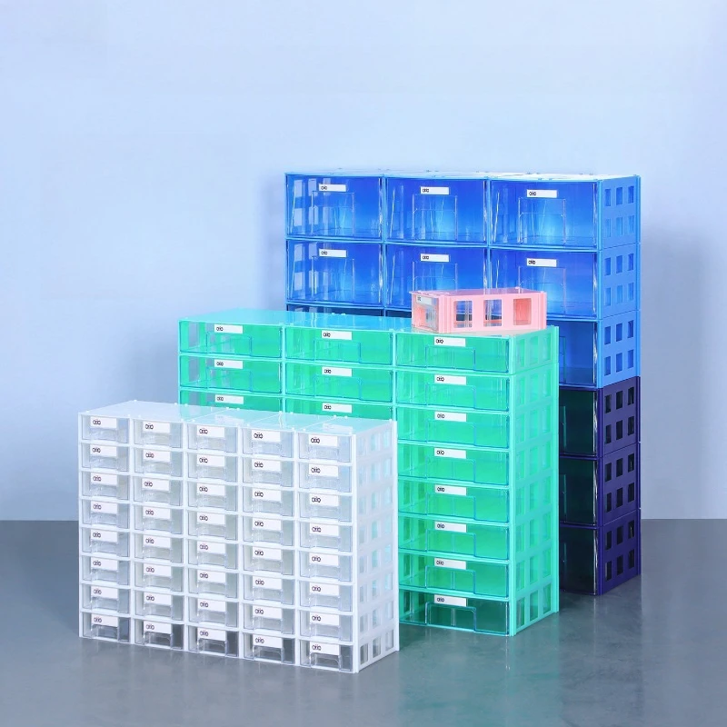 Stackable Plastic Parts Cabinet, Multi-Drawer Component Organizer for LEGO Bricks, Hardware Tools and Craft Supplies JT40