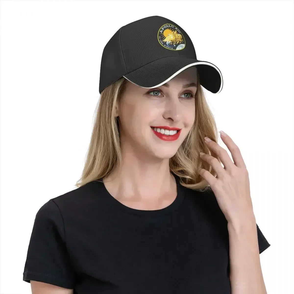 NASA Apollo 13 1970 Mission Insignia Badge Emblem Logo Patch Unisex Caps Trucker Baseball Cap Customizable Polychromatic Hats view 5