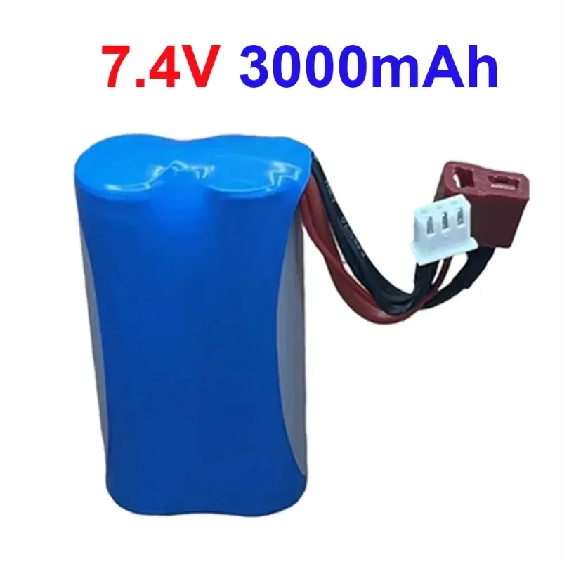 7.4V 3000mAh 18650 rechargeable battery suitable for remote-controlled aircraft, off-road vehicles, RC automotive accessories