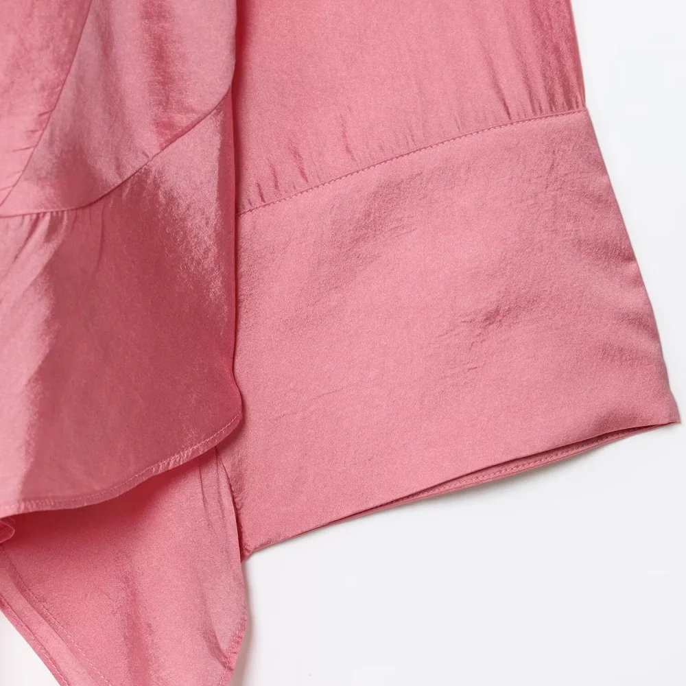 Frauen einfarbig gekräuselte taste rundhals fledermaus lange ärmeln lose hemd herbst neue süße temperament top