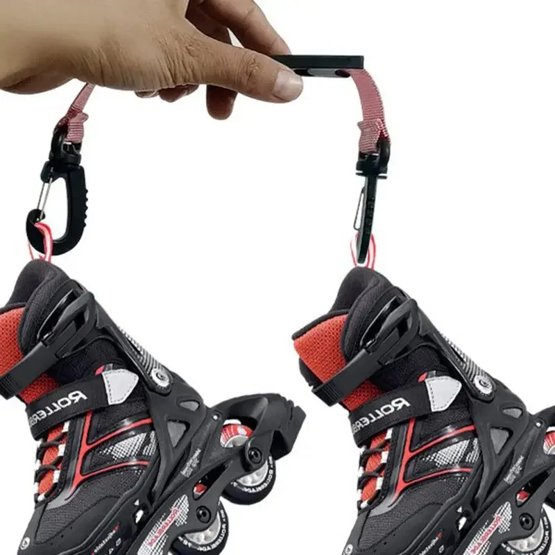 Roller Skates with Handles Laces, High Strength Hook, Polyester, Professional Inline Skates for Outdoor Skating, Black Pink view 2