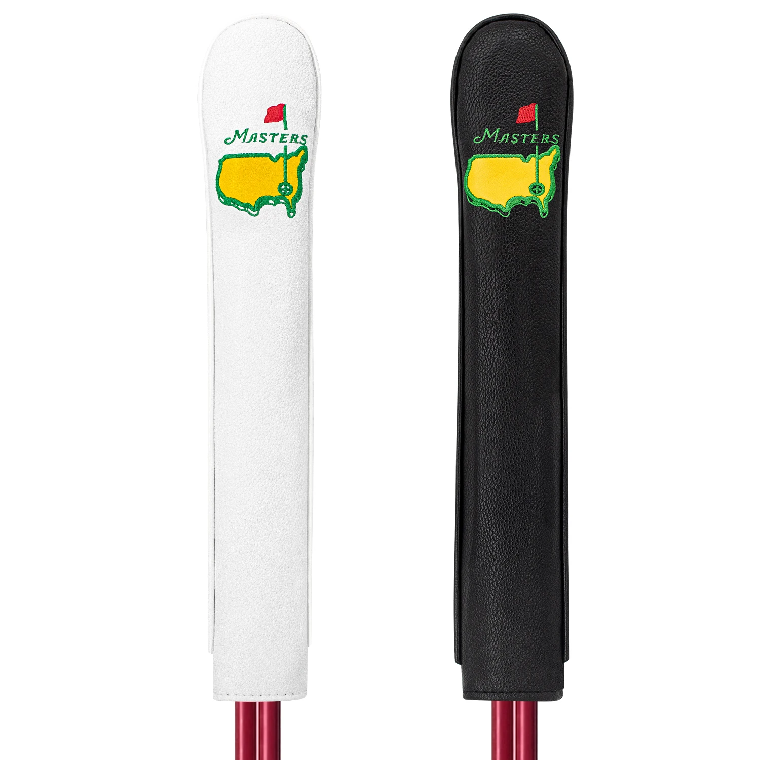 1 housse de protection pour tige de positionnement de golf, couleurs noir et blanc, accessoires de golf, anti-poussière et durables, design brodé