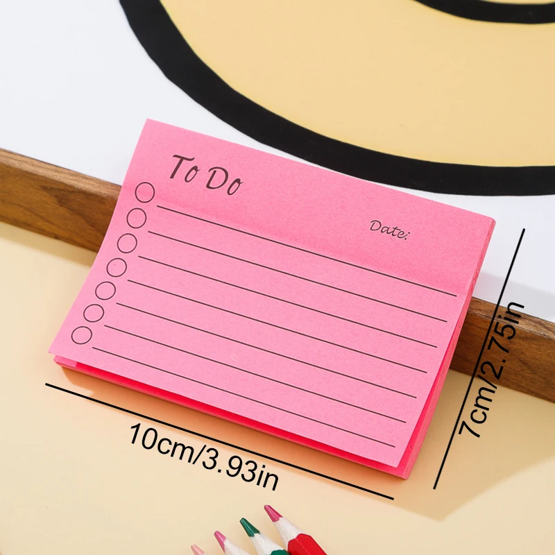 50 Blatt Notizblöcke, Kawaii, einfarbig, To-Do-Liste, abtrennbare Notizzettel, Tagesplaner, Haftnotizen, koreanisches Schreibwaren-Set, Schreibblöcke – Detail 10