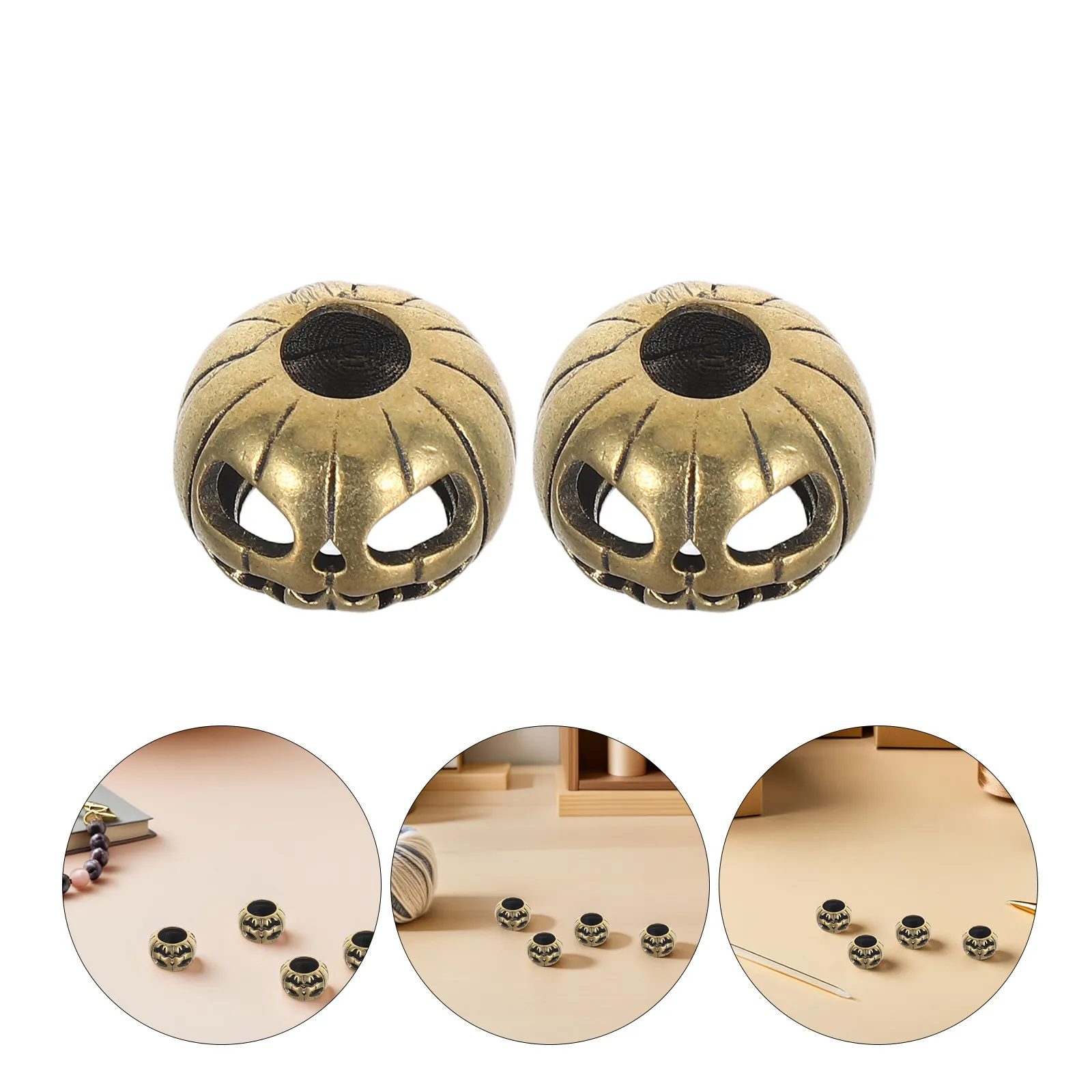 

5 шт. латунных подвесок в форме тыквы, винтажные украшения на Хэллоуин для изготовления ювелирных изделий своими руками, браслетов, брелоков, шнурков, бусин для зонтов