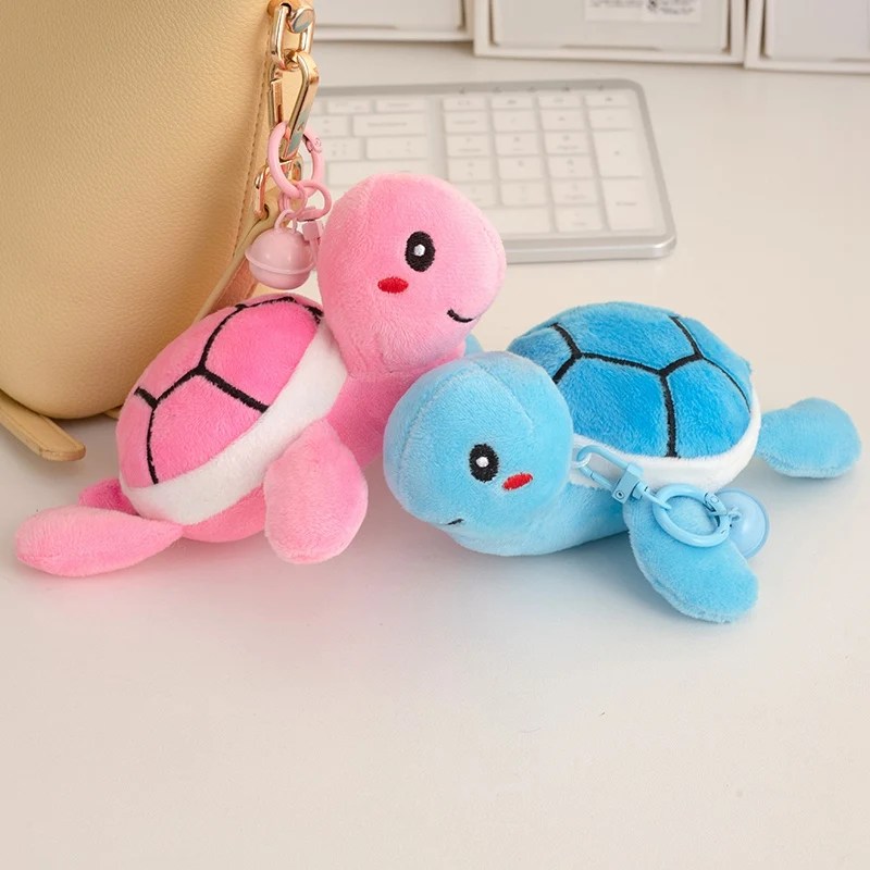 Ciondolo in peluche tartaruga dopamina Kawaii Portachiavi in peluche colorato tartaruga cartone animato Borsa Zaino Portachiavi in peluche per telefono per auto
