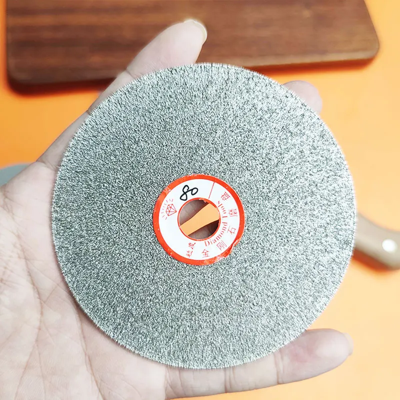 240/1000/3000# Grit Diamond Coated Grinding Disc 100-200mm Flat Lapidary Wheel for Kitchen Knife & Woodworking Tool Sharpening