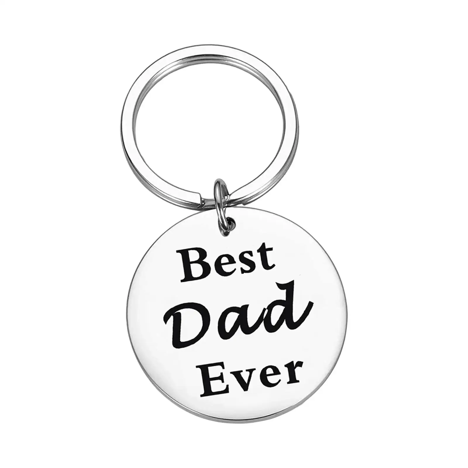 Daddy Key Chain Charm Jewelry Accessory Stainless Steel Pendant Meaningful Gift for Father's Day Husband Dad