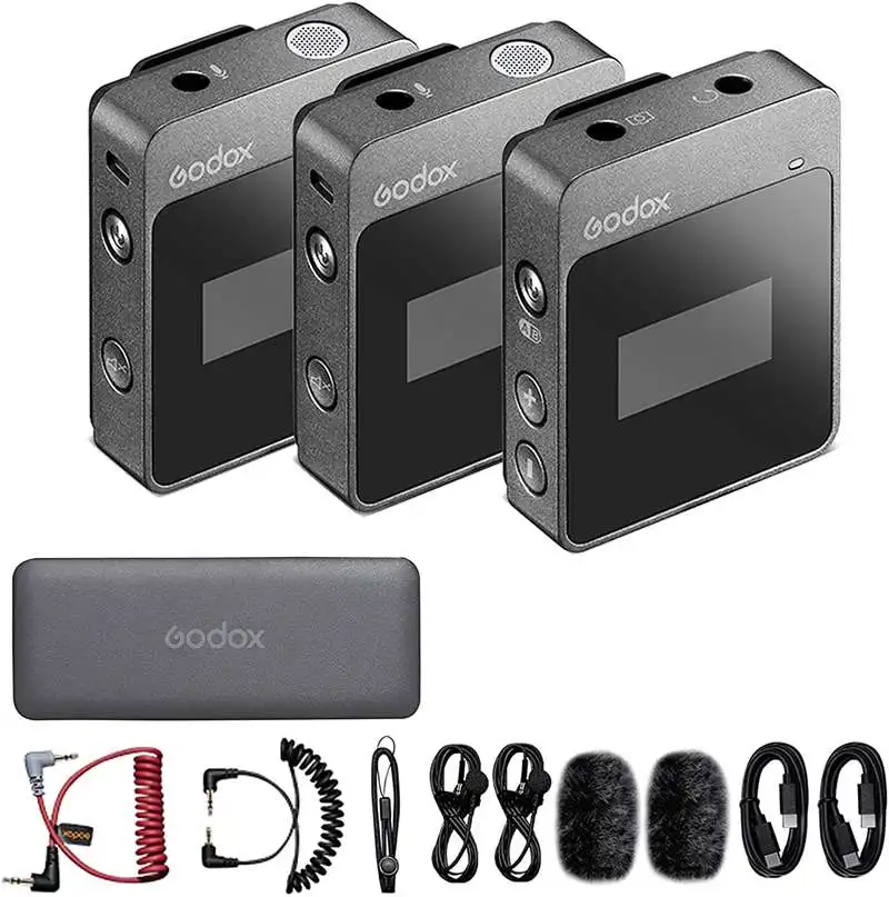 Godox MoveLink M1 M2 II Wireless Lavalier Mikrofon Sender Empfänger für Telefon DSLR Kamera Smartphone 2,4 GHz Wireless Mic
