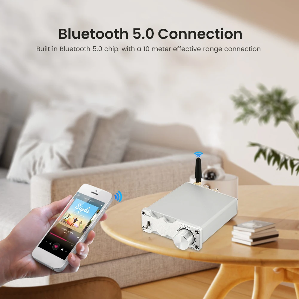 AIYIMA بلوتوث صغير 5.0 مكبرات الصوت TPA3116 HiFi مضخم الصوت 50Wx2 ستيريو مكبر صوت المنزل تضخيم الصوت