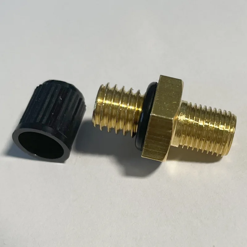 Copper Material 8mm Male Thread Air Valve Core Adapter for 21L Spare Water Tank, M8 Air pump Adapter for Water CanAir Inflating