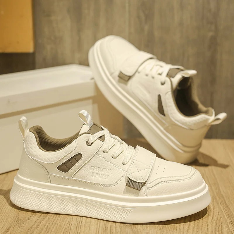 

New Arrival Leather Casual Shoes Fashion Walking Mens Sneakers High Quality Male Sneakers Versatile Skateboard Footwear Trainers