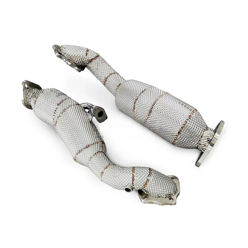 For Lexus LS500H 3.5 2017-2022 High quality stainless with heat shield downpipe automotive exhaust system catalytic converter