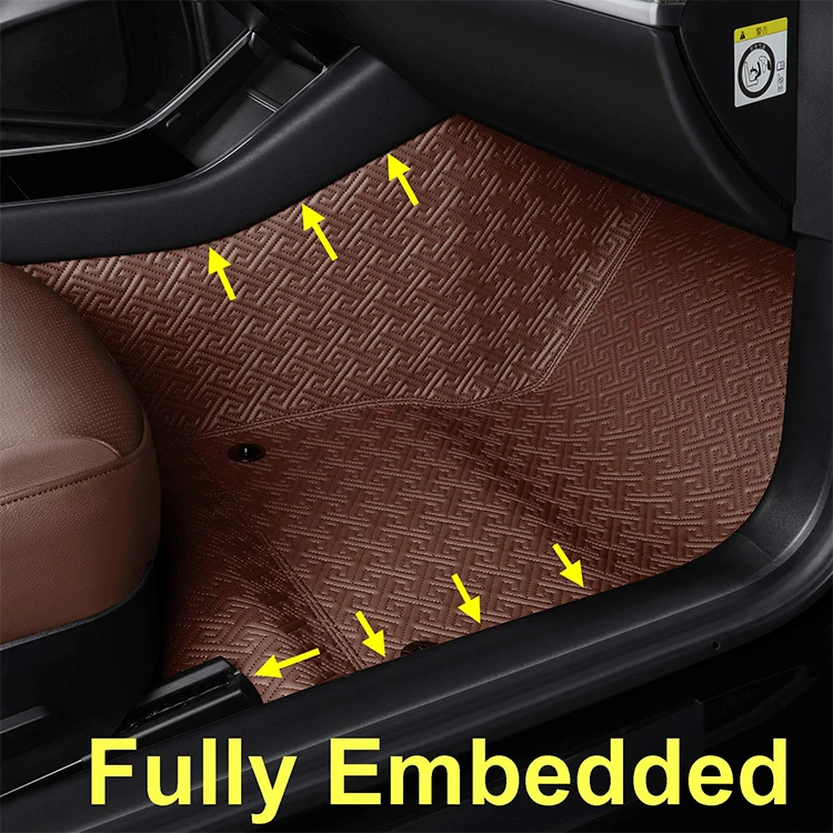 Luxury 5D Car Mats Set Front Rear Car Mats for Tesla Model 3 Custom Car Floor Mat