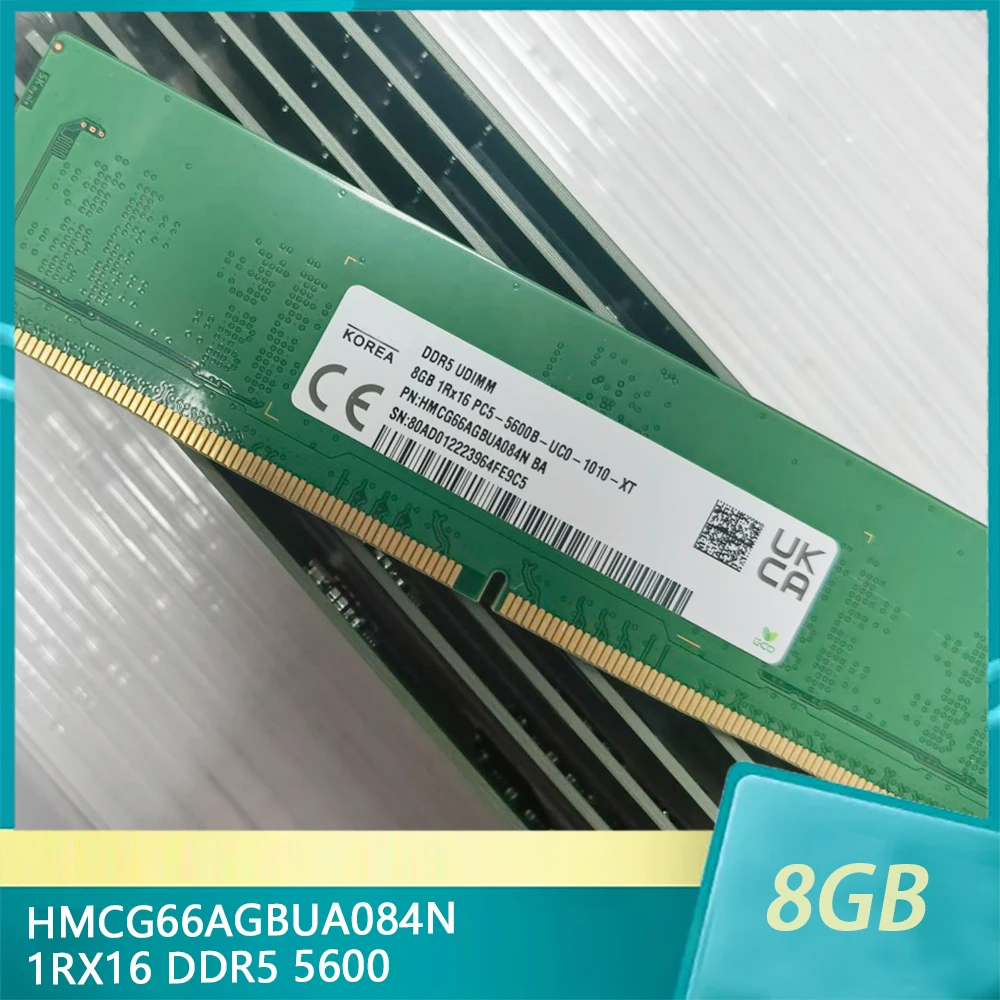 

1 шт. HMCG66AGBUA084N для SK Hynix RAM 8 ГБ 1RX16 PC5-5600B-UC0 DDR5 5600 UDIMM 8G настольная память