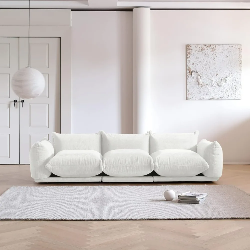 sofa.Modular Sectional Sofa,104inch Minimalist Sofa Couch,Chenilleyarn Convertible Couch,3 Seater Modern Living Room Sofa Sets