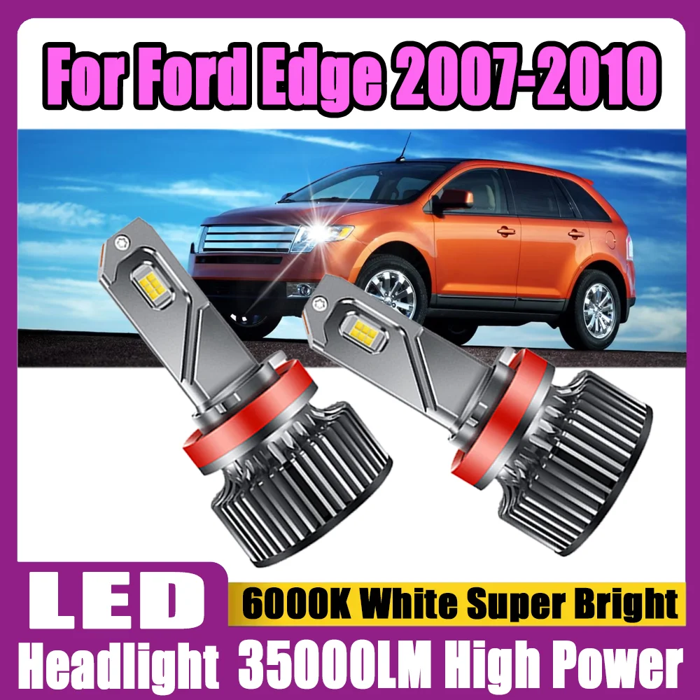 

2pcs H11 H8 H9 Auto Turbo Lamp LED Headlamps 6000K White Super Bright 35000LM LED Headlight Bulbs 12V For Ford Edge 2007-2010