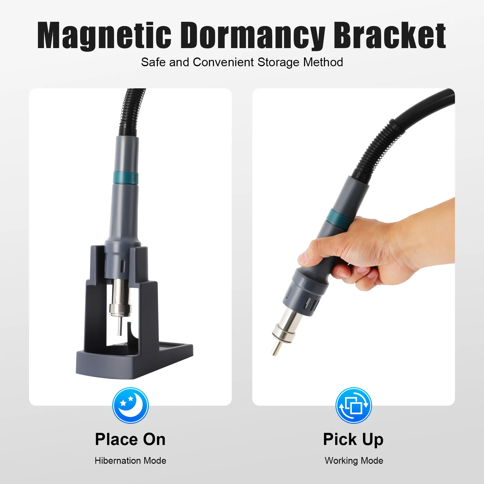Rectangular Lead-Free Digital Display Heat Gun, 1000w Hot Air Rework Station with Lcd Display, Heat Blower for Cellphone, Laptop Repair