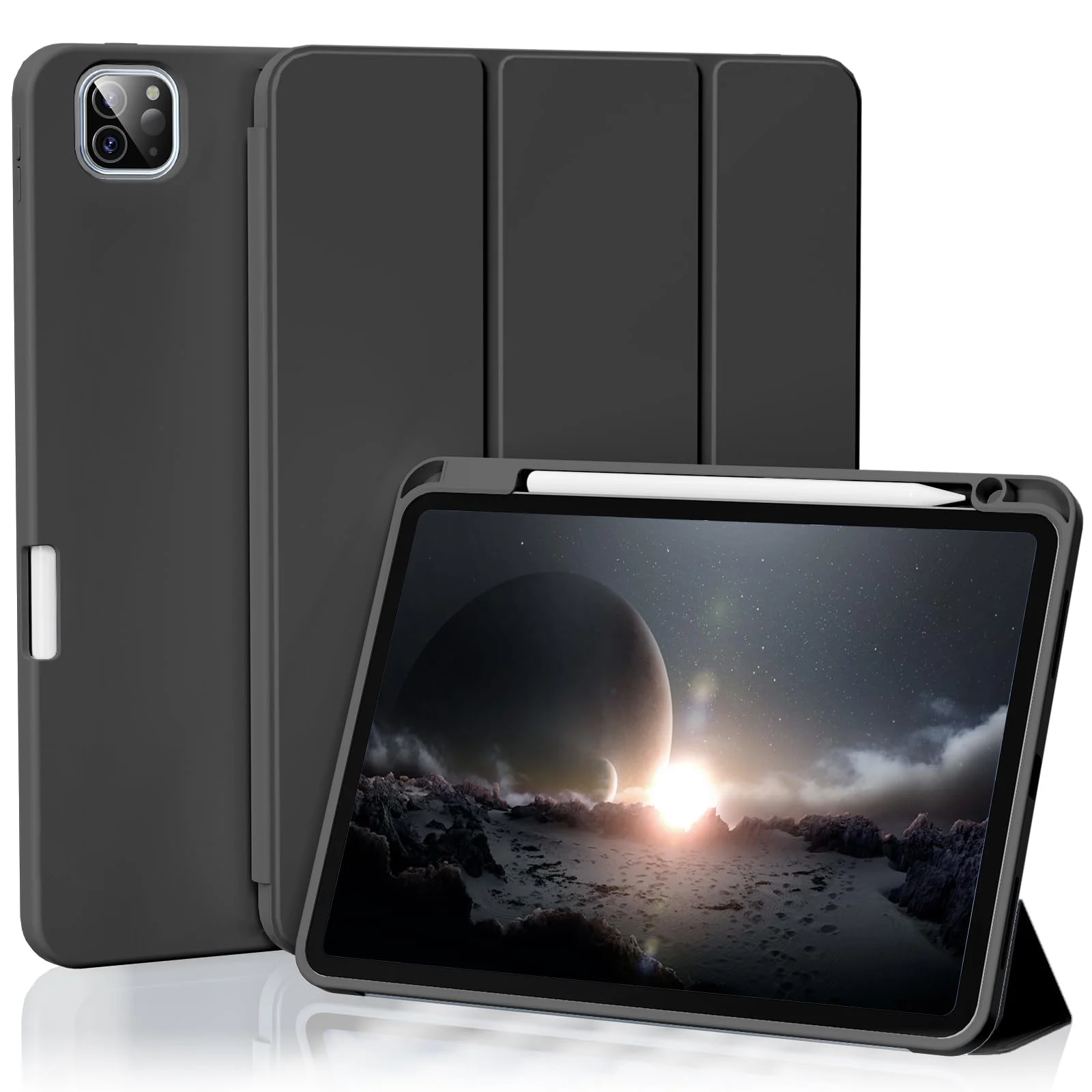 

For iPad Pro 11 Inch Case 4th/3rd/2nd Generation with Pencil Holder, for iPad 11 Pro Case 2022/2021/2020, Stand Flip Smart Cover