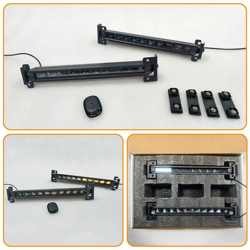 White & Yellow Flash DRL Daytime Running Light LED Grille Light Bar For Land Rover Defender 90 110 130 2020-2025