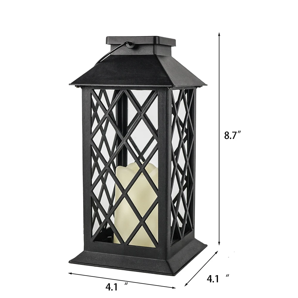 Led Lights Garden Decor Outdoor Retro Hollow Lantern Hanging Candle Lamps Camping Landscape Lighting Floor Terraza Lights