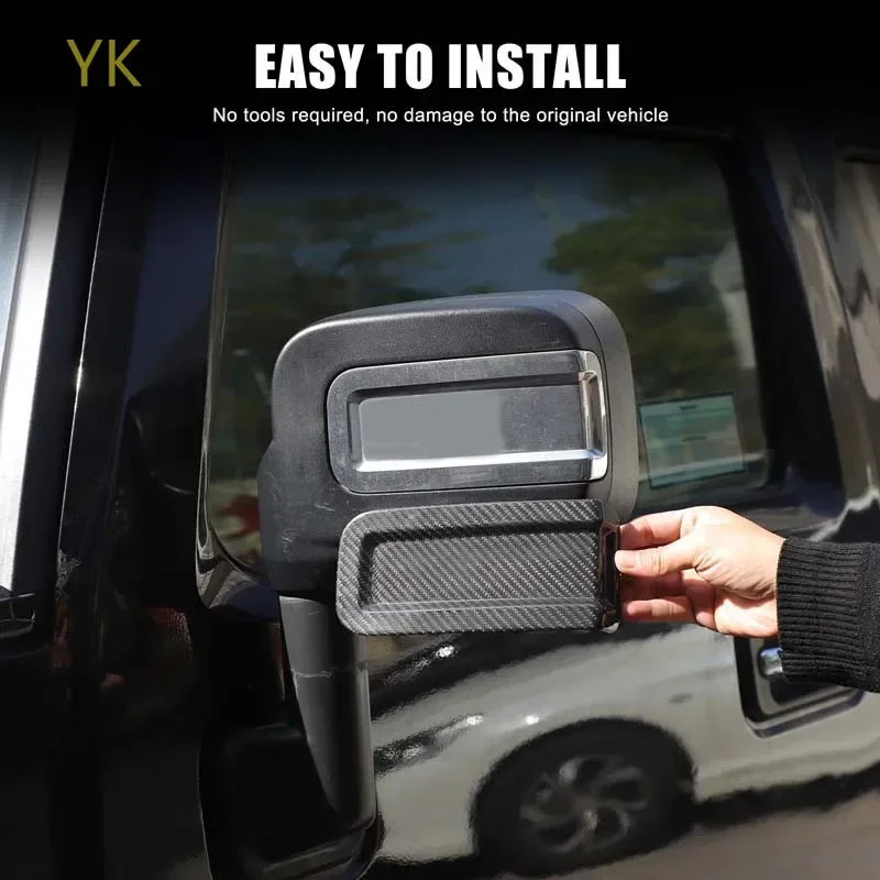 

Real Carbon Fiber Car Side Door Rear View Mirror Grooved Anti-Rub Cover Trim Car Accessories For Hummer H2 2003-2009