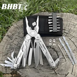 BHBT 37 in 1 Multitool Pliers Folding Multi-functional Tool With Replaceable Saw Blade Portable EDC Outdoor Hand Tools