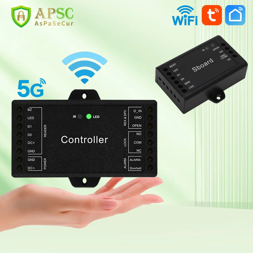 Sboard-Mini / Sboard-III-WIFI 2.4G 3G 4G 5G Wifi Tuya Controller Panel App Remote Control Access Control Board 12V Wiegand 26~44