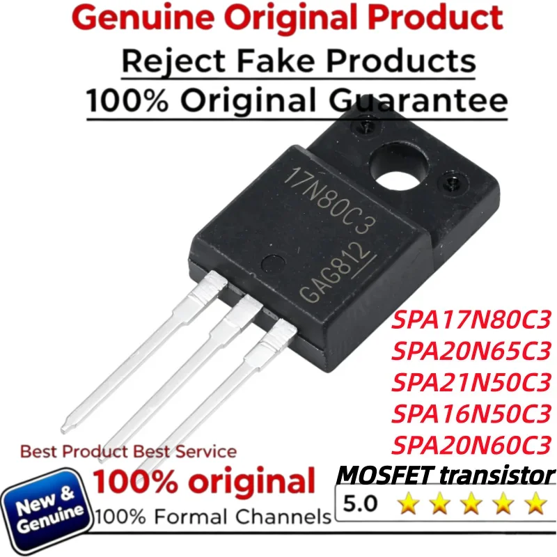 5PCS Original SPA17N80C3 17N80C3 SPA20N65C3 20N65C3 SPA21N50C3 21N50C3 SPA16N50C3 16N50C3 SPA20N60C3 20N60C3 MOSFET TO220F