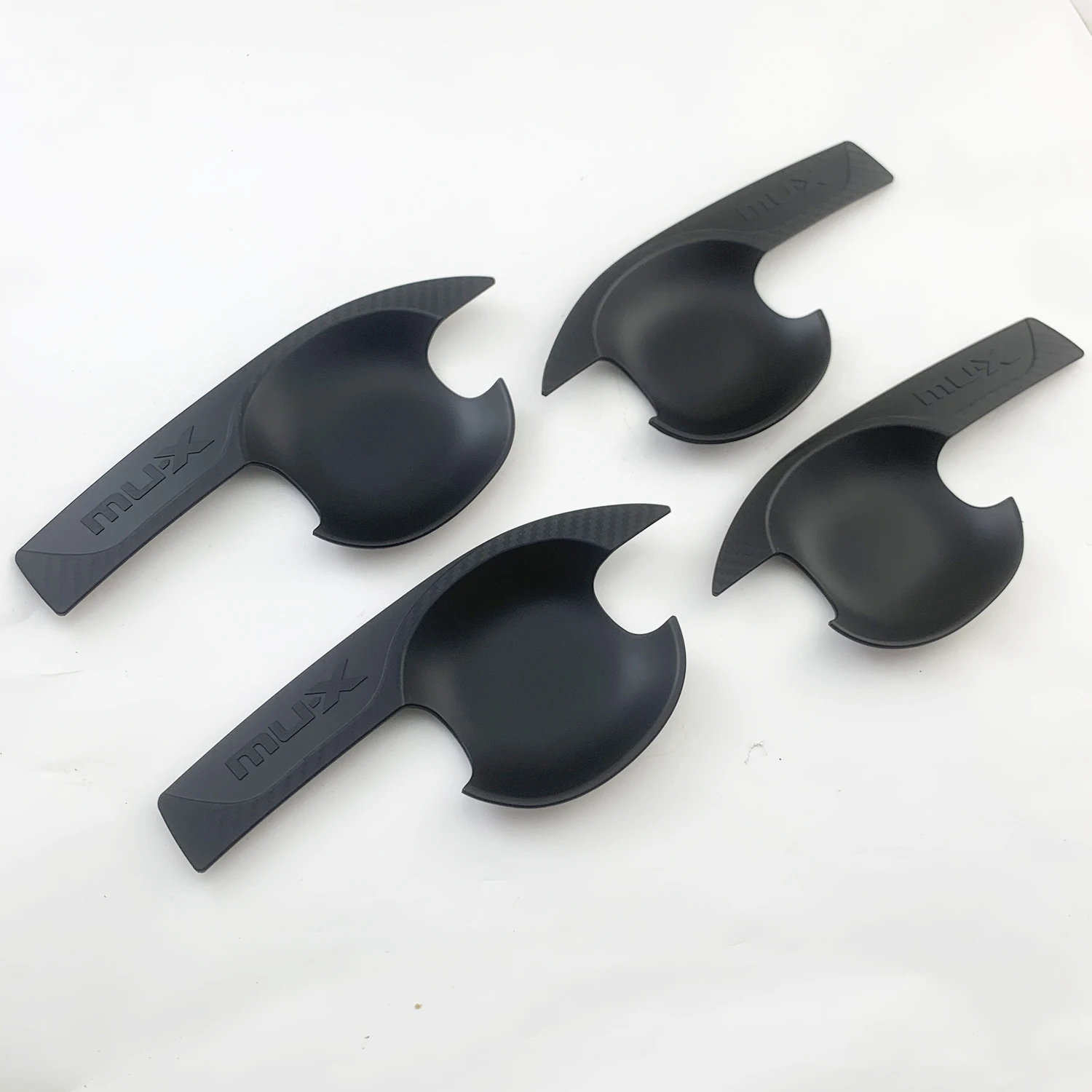 4pcs ABS Chrome Black Car Accessory 2015 2016 2017 2018 2019 2020 For ISUZU MU-X MUX Door Handle Bowl Cover Trim Paste Style