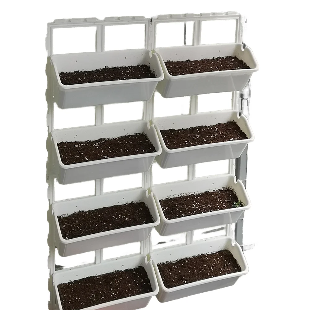 

4-уровневые штабелируемые вертикальные садовые подвесные горшки для дома и ресторана для суккулентов и трав