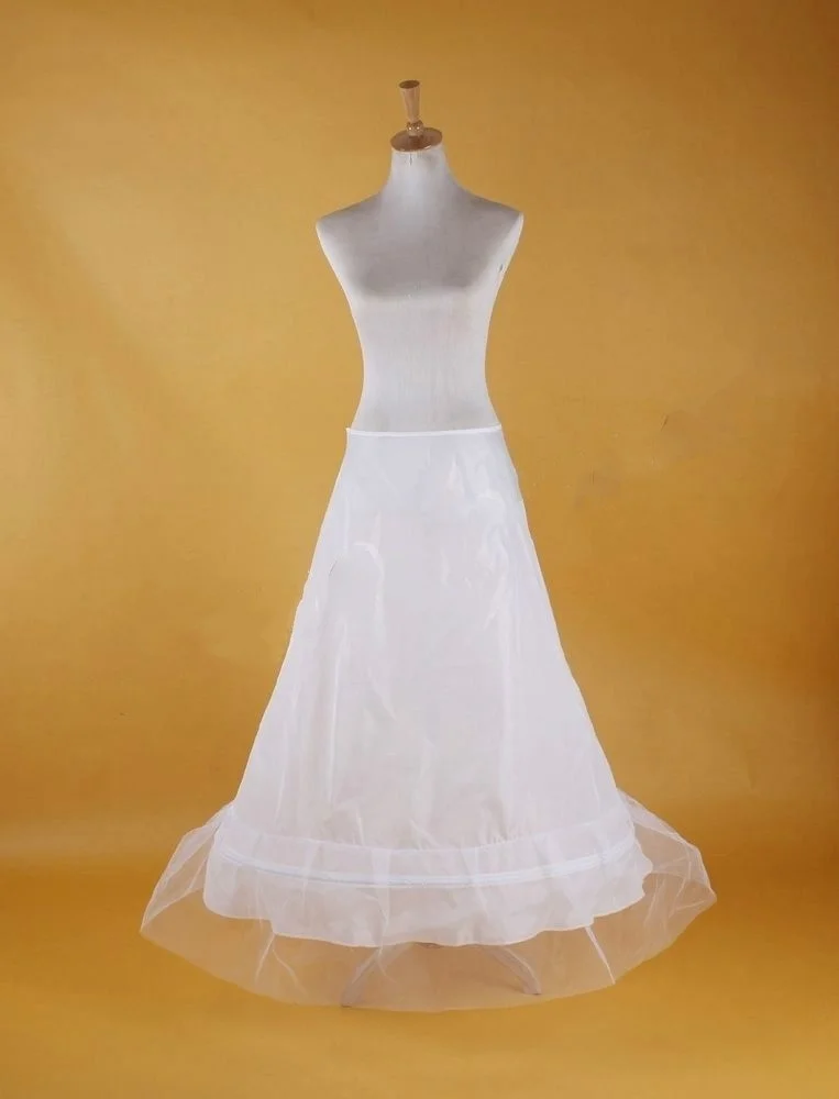 Pengantin Pernikahan 1 Hoop A-line Pinggang Serut Crinoline Petticoat Underskirt